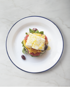 Baccalà al vapore con insalata di cavolfiore marinato