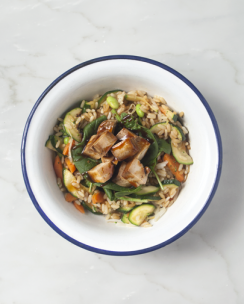 Domburi con tofu marinato