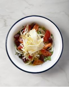 Insalata con finocchi, pompelmo e arance