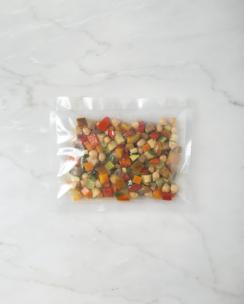 VERDURE A CUBETTI CON CECI - 200 gr